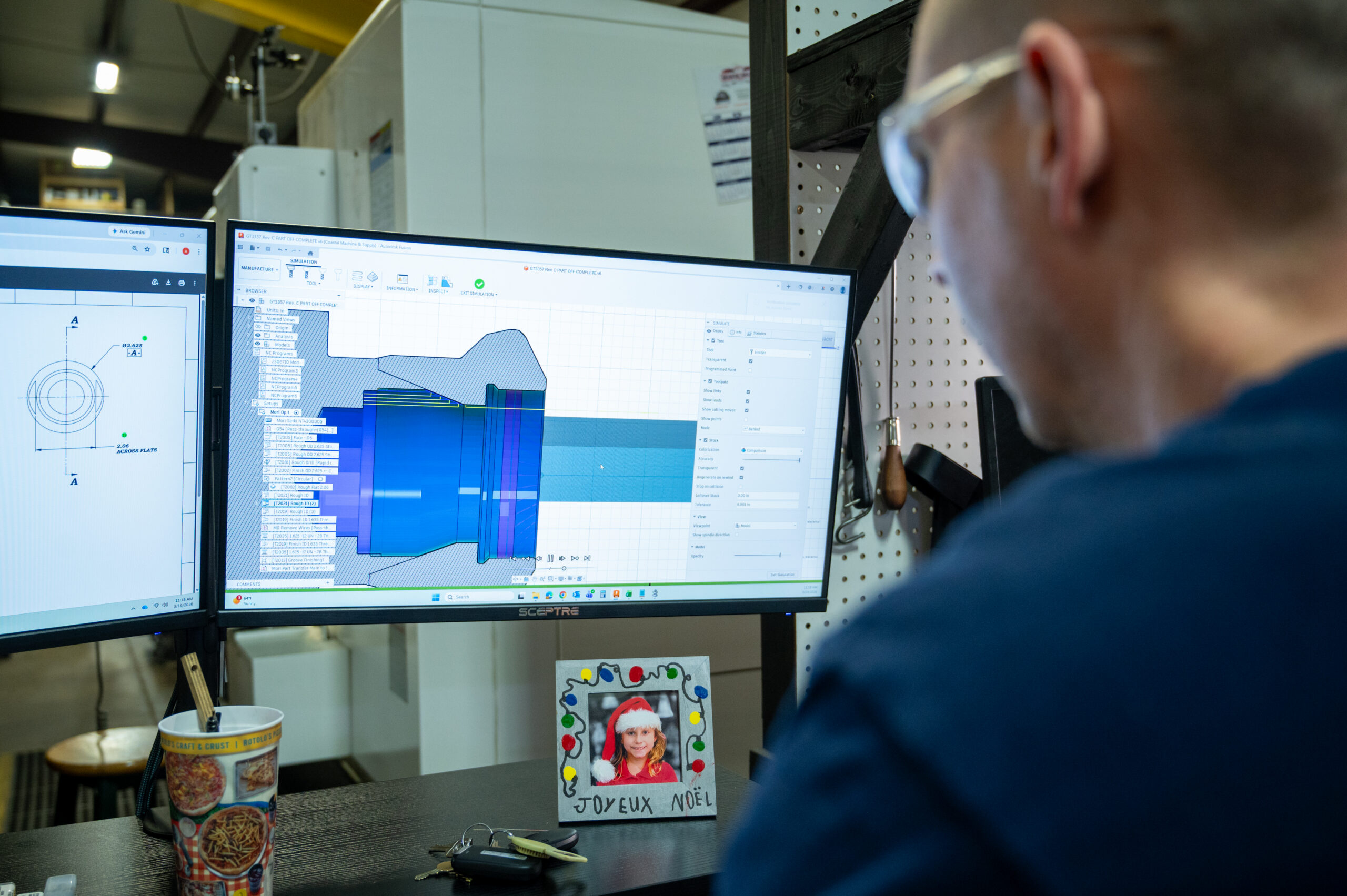 Technologies: Engineer examining 3D CAD file in Louisiana manufacturing shop