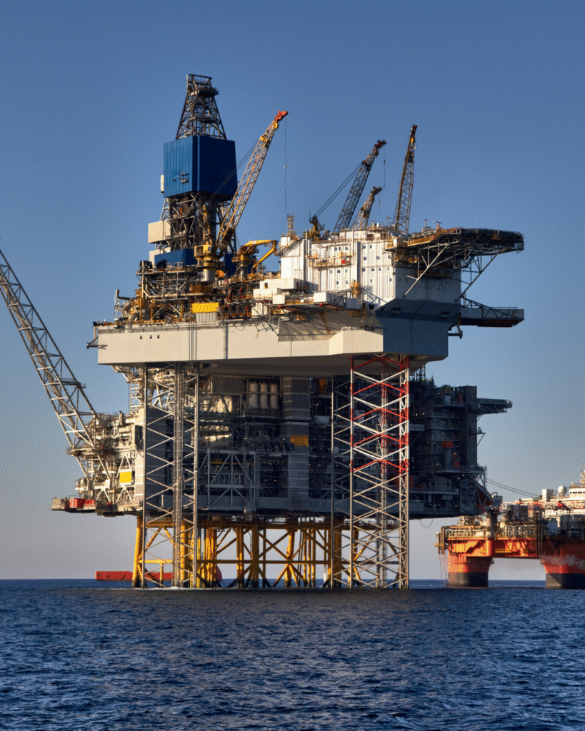 Oil rig in the ocean